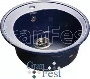 Мойка кухонная GranFest гранит D510 (Gf-R510 синяя)
