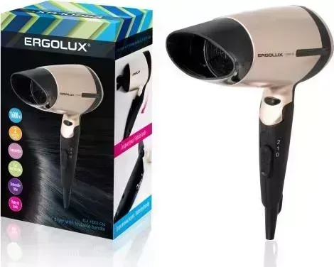 Фен Ergolux ELX-HD02-C64 черный/золото