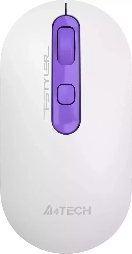 Мышь компьютерная A4TECH Fstyler FG20 Tulip белый/фиолетовый