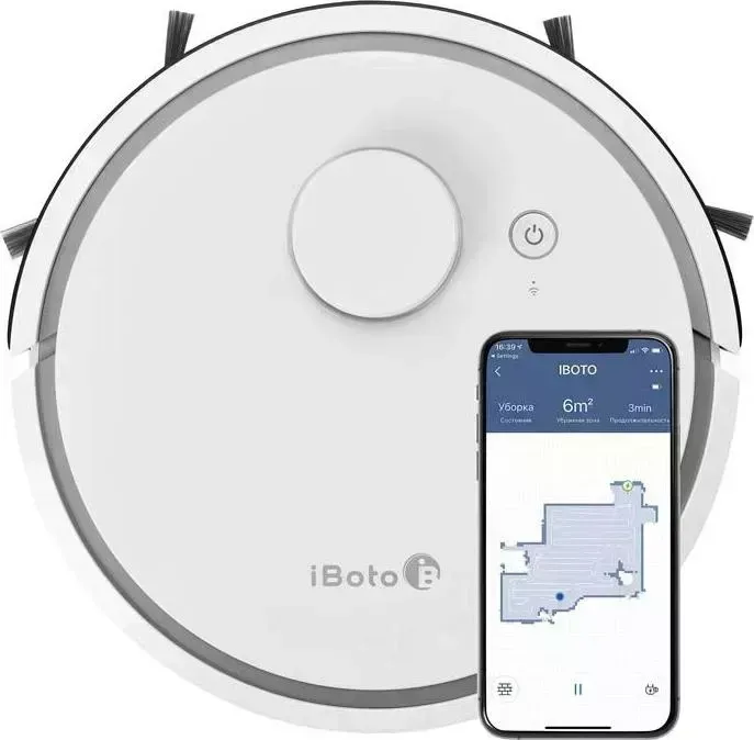 Робот-пылесос SMART IBOTO L920W Aqua белый/черный