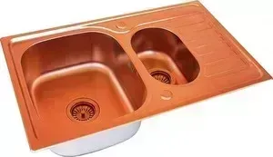 Мойка кухонная ZorG Inox Pvd (SZR-780-2-480 COPPER)