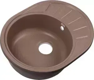 Мойка кухонная Rossinka 57x44 реверсивная, с сифоном (RS58-45RW-Sand)