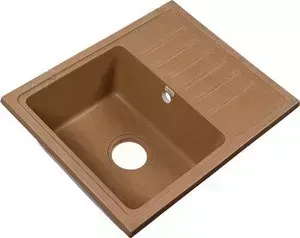 Мойка кухонная Rossinka 55x45,2 реверсивная, с сифоном (RS56-46SW-Beige)