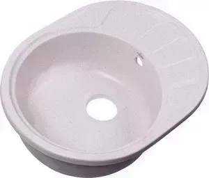 Мойка кухонная Rossinka 57x44 реверсивная, с сифоном (RS58-45RW-White)