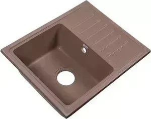Мойка кухонная Rossinka 55x45,2 реверсивная, с сифоном (RS56-46SW-Sand)