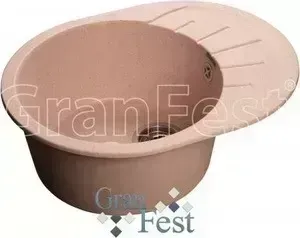 Мойка кухонная GranFest гранит 580x450 (Gf-R580L светло-розовая)