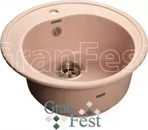 Мойка кухонная GranFest гранит D510 (Gf-R510 светло-розовая)