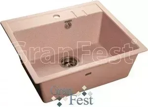 Мойка кухонная GranFest гранит 565x510 (Gf-Q560 светло-розовая)