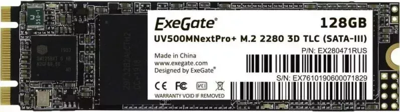 SSD накопитель Exegate EXEGATE UV500MNextPro+ 128GB/M.2 (EX280471RUS)