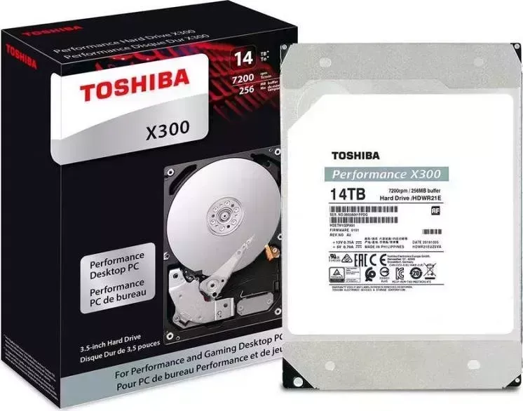 Жесткий диск TOSHIBA X300 SATA III/14Tb/7200rpm/256Mb/3.5 (HDWR21EUZSVA)