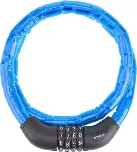 Аксессуар для велосипеда STELS 81601 Трос-замок 18x1000мм синий (540048*LU059783)