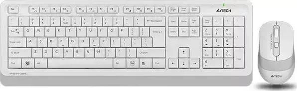 Клавиатура и мышь A4TECH мыши и клавиатуры FG1010 USB белый Комплект и
