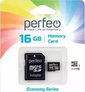 Карта памяти Perfeo MicroSDHC 8GB Class10 ECONOMY SERIES