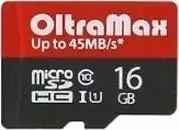 SD карта ELITE Oltramax MicroSDHC 16GB Class 10 UHS-1 (+ адаптером SD)