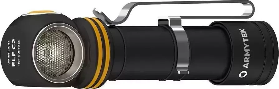 Фонарь ELF ручной Armytek C2 Micro-USB черный/желтый (F05102W)