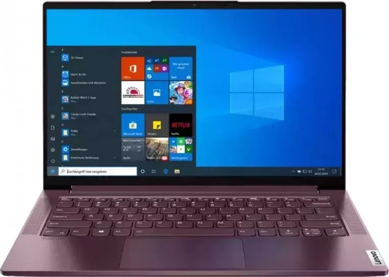Ноутбук LENOVO Yoga Slim7 14ARE05 Windows 10 бордовый (82A200B3RU)