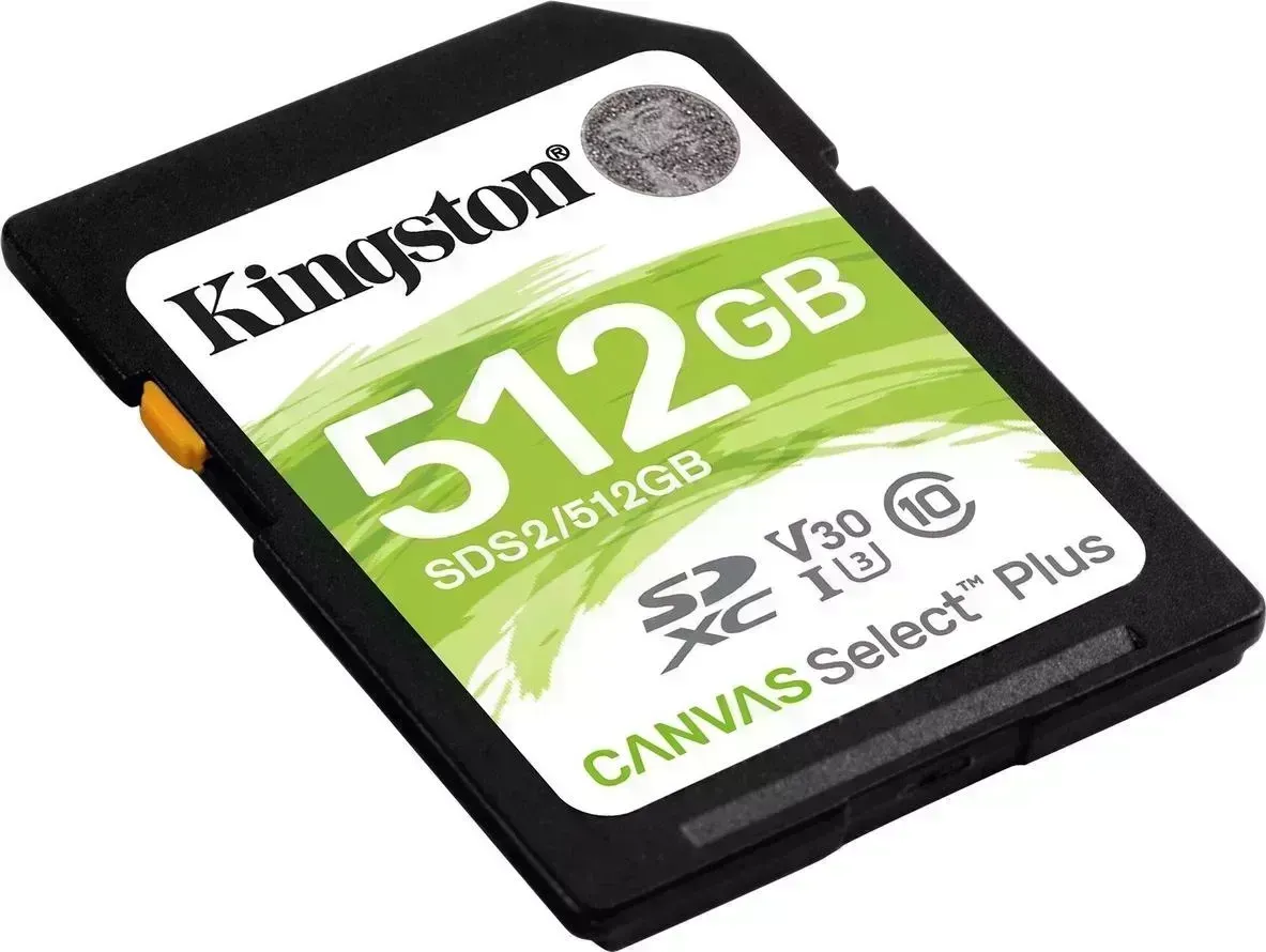 Карта памяти KINGSTON SDXC 512Gb Class 10 SDS2/512GB