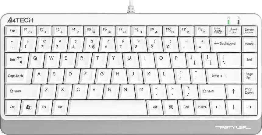 Клавиатура A4TECH Fstyler FKS11 белый/серый USB