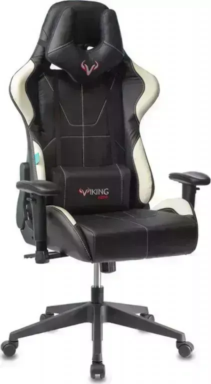 Кресло офисное БЮРОКРАТ VIKING 5 AERO WHITE черный/белый