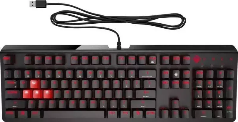 Клавиатура HP OMEN Encoder черный/красный (6yw76aa)