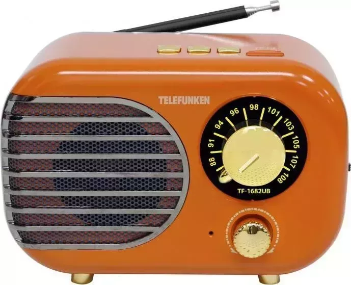 Радиоприёмник TELEFUNKEN TF-1682UB оранжевый с золотым