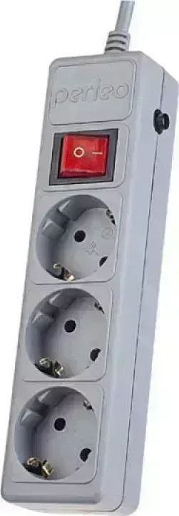 Удлинитель Perfeo PF-A4665 (3 роз, 1,8м) серый