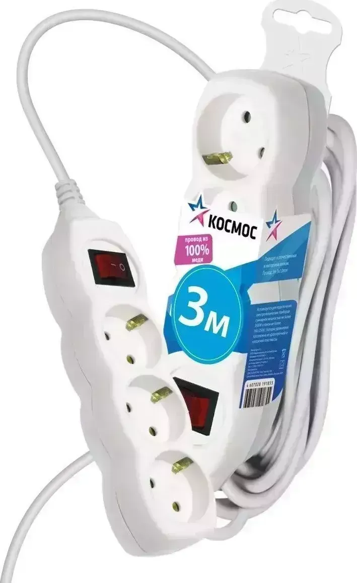 Удлинитель КОСМОС YKsm3m-3g-Z-V(K)