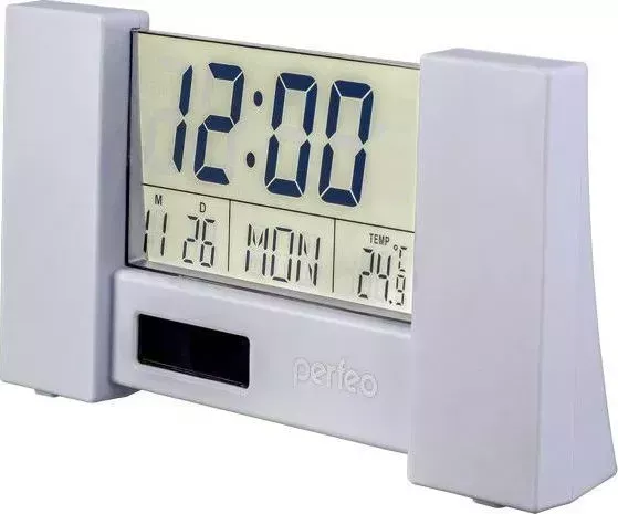 Часы настольные Perfeo СITY PF-S2056 белый (PF-A4691)