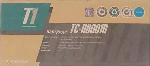 Расходный материал для печати T2 Q6001A голубой (TC-H6001R)