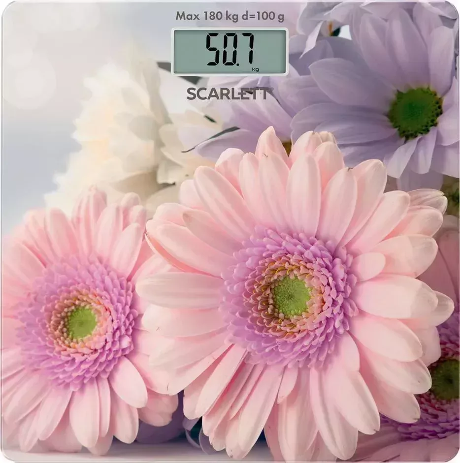 Весы напольные SCARLETT SC-BS33E049 Gerberas