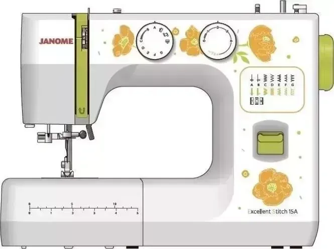 Швейная машина JANOME Excellent Stitch 15A белый
