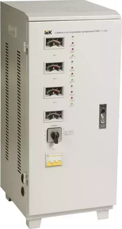 Стабилизатор напряжения IEK СНИ3 7.5кВА трехфазный серый (IVS10-3-07500)