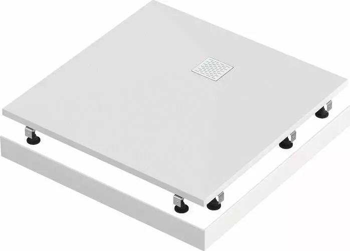 Душевой поддон Good Door Essentia 100х100 с каркасом и экраном, белый