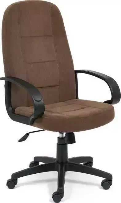 Кресло офисное TetChair СН747 флок коричневый 6