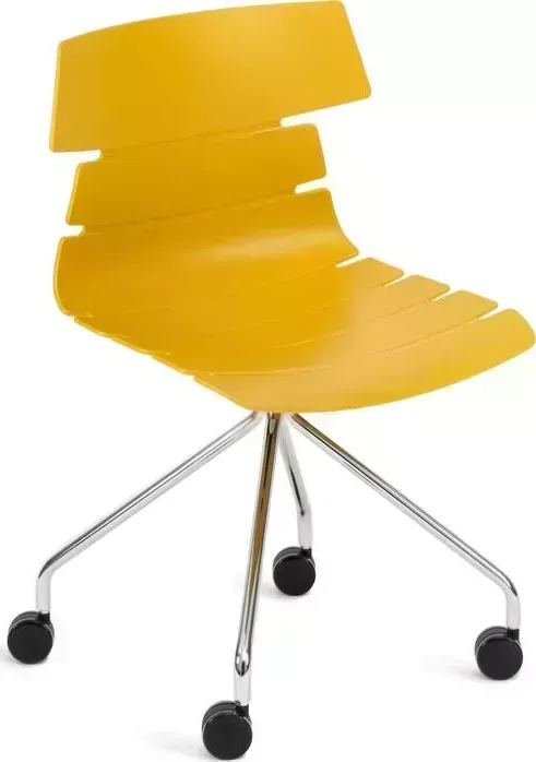 Кресло офисное TetChair Hansen (mod. 606-1) пластик/металл 50х51х81 оранжевый/хром