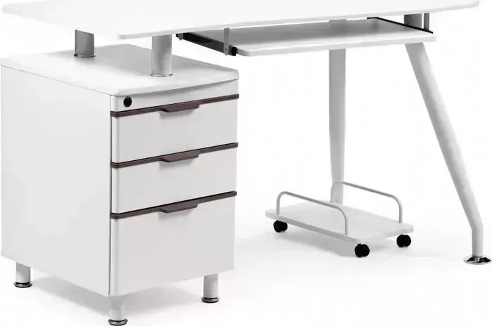 Стол компьютерный Woodville Erida white