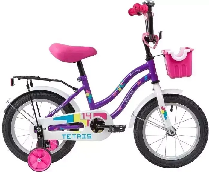 Велосипед NOVATRACK 14" TETRIS фиолетовый