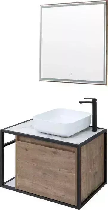 Мебель для ванной AQUANET Nova Lite Loft 75 правая, дуб рустикальный