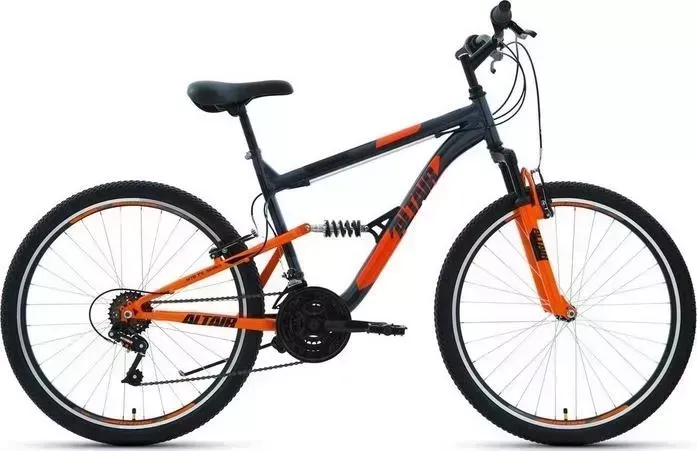 Велосипед Altair MTB FS 26 1.0 (2021) 18 темно-серый