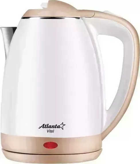 Чайник электрический ATLANTA ATH-2437 бежевый/белый