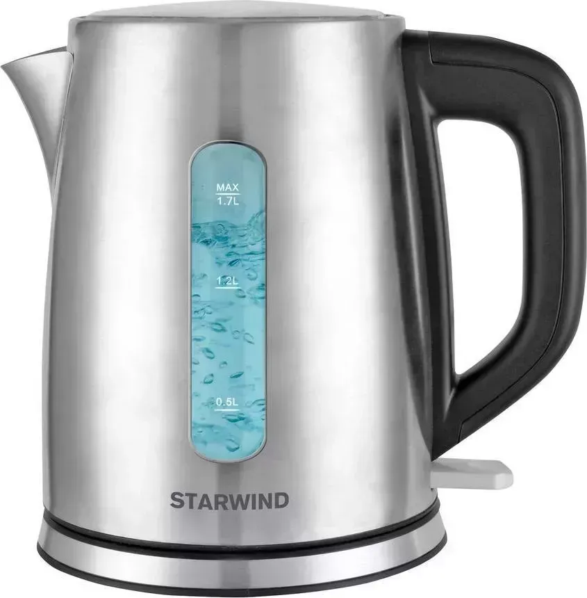 Чайник электрический STARWIND SKS3091 серебристый/черный