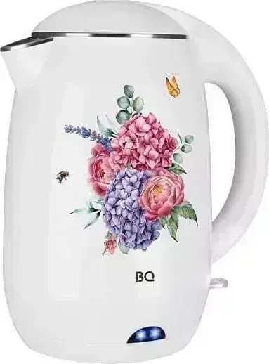 Чайник электрический BQ -KT1702P Белый-Цветы