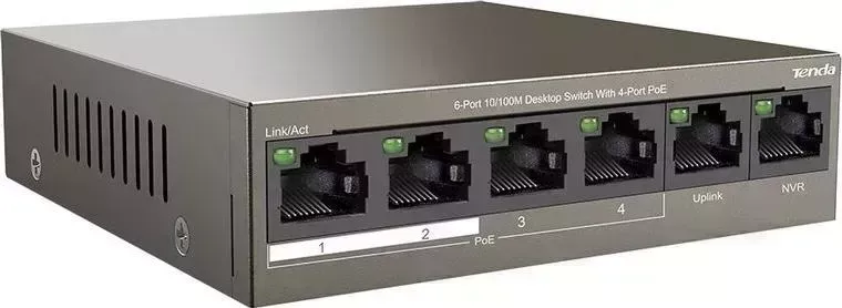 Коммутатор TENDA TEF1106P-4-63W