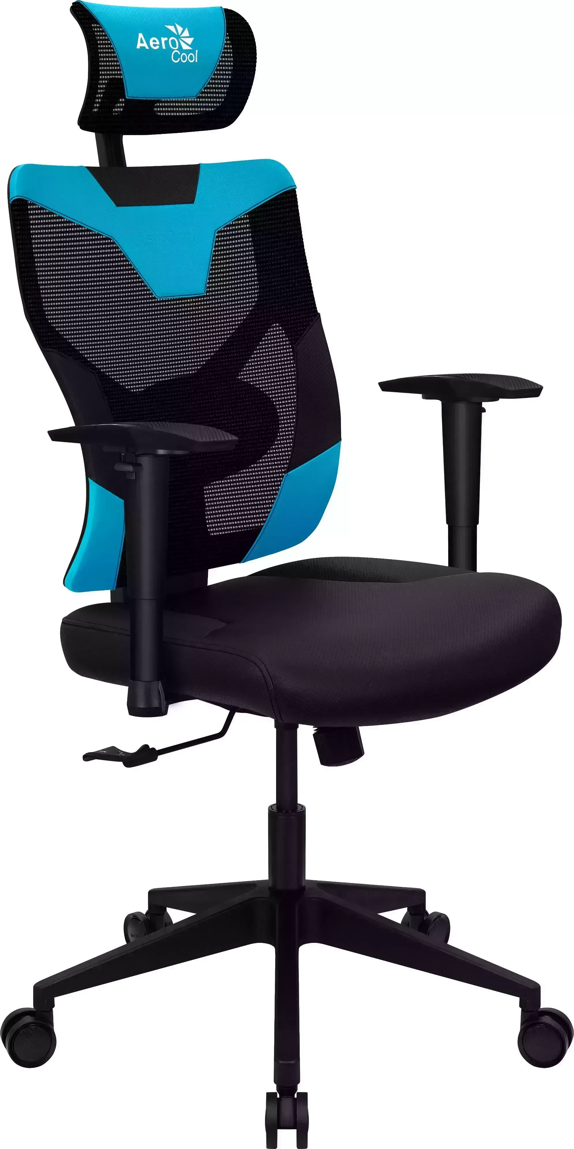 Кресло офисное AEROCOOL Guardian черный/голубой