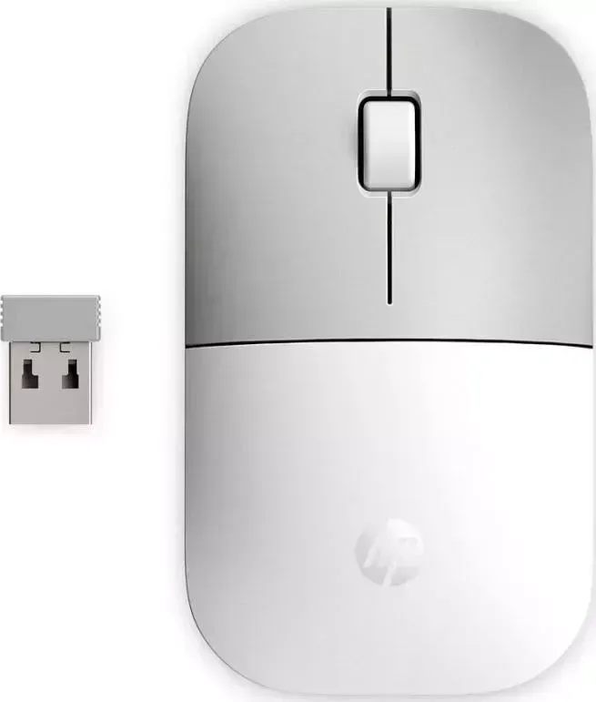 Мышь компьютерная HP Z3700 белый/серебристый (171d8aa)