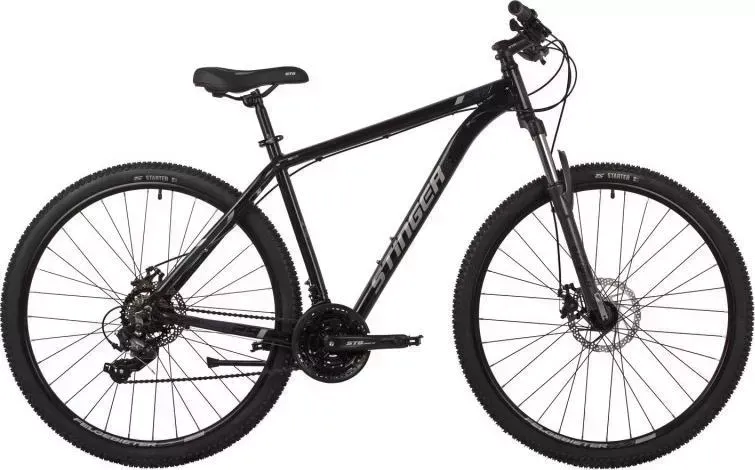 Велосипед STINGER 29AHD.ELEMSTD.20BK2 черный взрослый