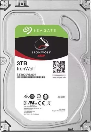 Жесткий диск SEAGATE Ironwolf ST3000VN007 SATA-III/3Tb/5900rpm/64Mb/3.5
