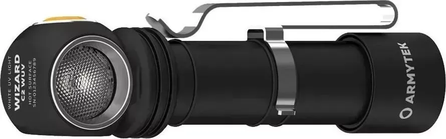 Фонарь ручной Armytek Wizard C2 WUV черный/желтый (F08901UF)