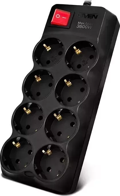 Удлинитель SVEN SF-08-16 1.8m Black