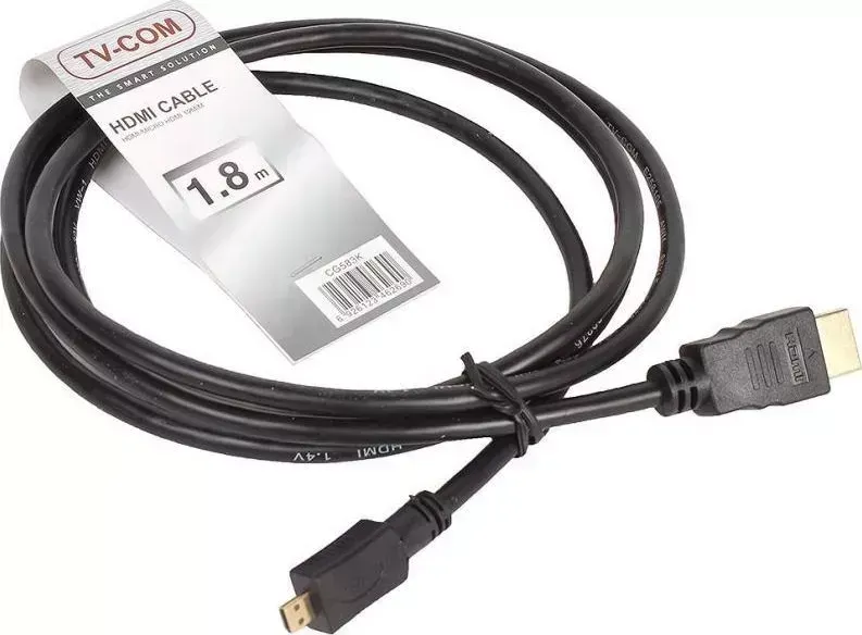 Кабель TV-COM HDMI to MicroHDMI ver1.4V+3D,1,8m (CG583K-1.8M)